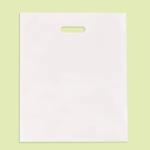 Чанта с подсилена дръжка, бяла 40/45+5 LDPE 0